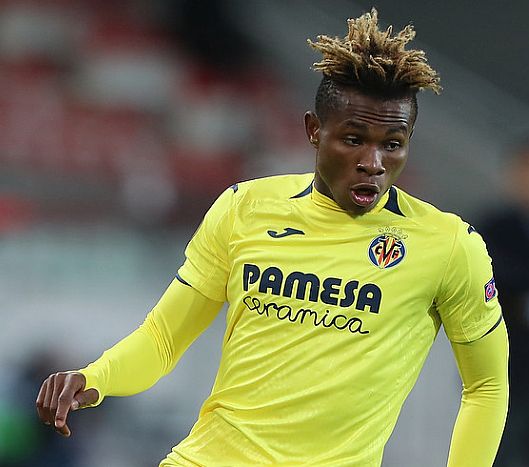 FTalentScout's tweet photo. Samuel Chukwueze's last seven La Liga games:

vs Mallorca ⚽️
vs Getafe ⚽️🅰️
vs Almeria 🅰️🅰️
vs Betis ❌
vs Osasuna ⚽️
vs Real Sociedad 🥅
vs Real Madrid ⚽️⚽️

5 goals, 3 assists &amp; 1 penalty won. Fantastic time for the 23-year-old Villarreal winger! 🟡🇳🇬 https://t.co/ZKsTxXlGGK