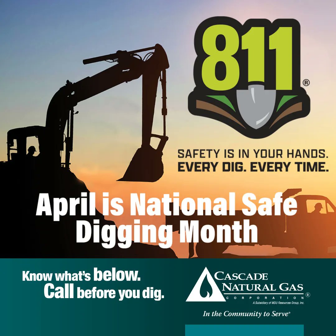 cascadenatgas's tweet image. 👷‍♀️  Since 2008, National Safe Digging Month has been observed every April to remind everyone, homeowners and professionals alike, to keep communities safe by contacting #811BeforeYouDig. 👷‍♂️  buff.ly/2uADTpH
#SafetyIsInYourHands
#EveryDigEveryTime
#Call811