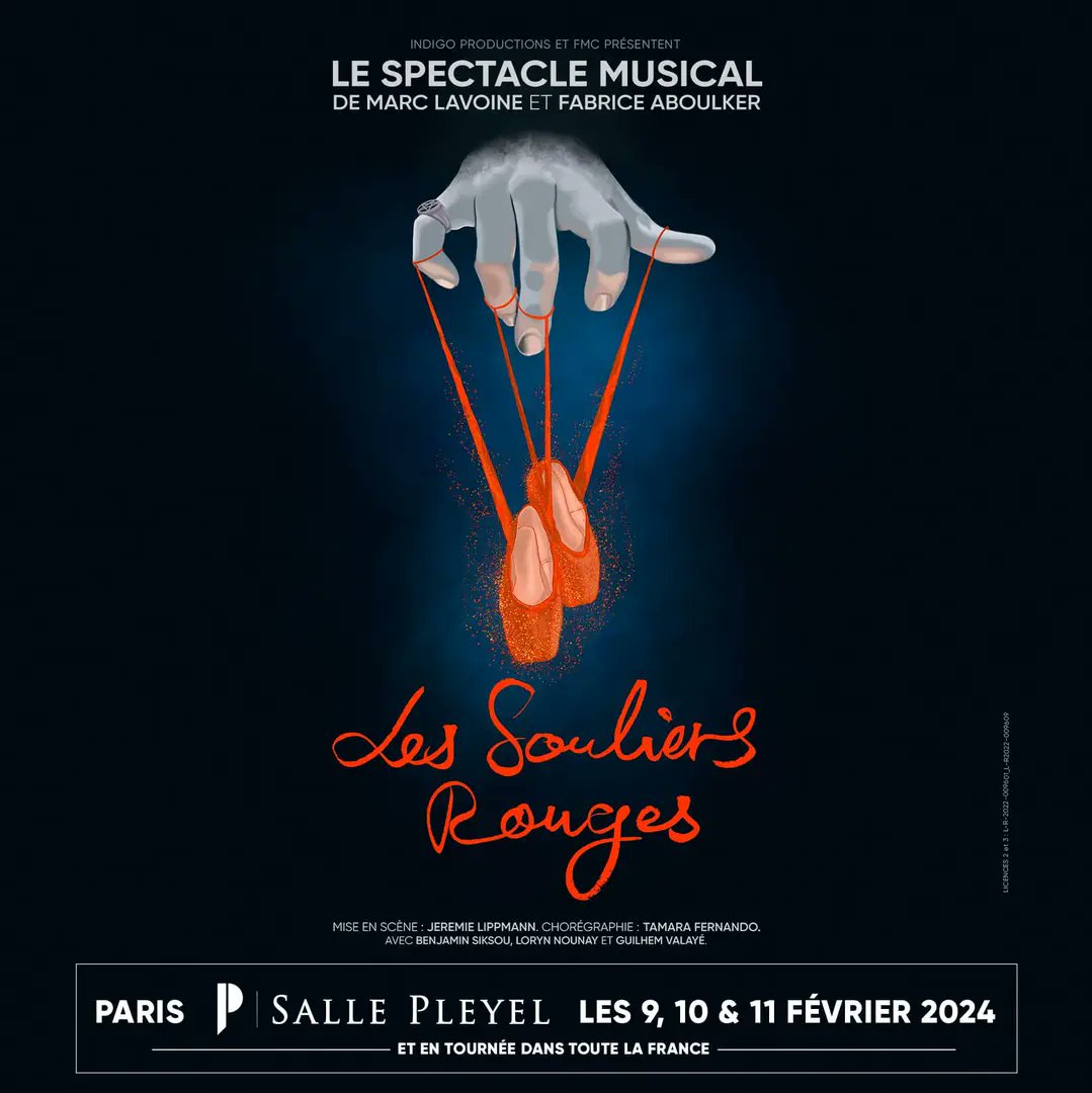 teamGuilhemV's tweet photo. Grande nouvelle ! Le spectacle Les Souliers Rouges interrompu en 2020 pour cause de covid revient à Paris @sallepleyel le 9, 10 &amp;11 février 2024 &amp; en tournée dans toute la France.
Billetterie ouverte à partir du jeudi 12 Avril 2024. https://t.co/YNP0BLixmg