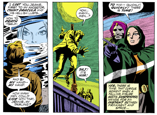 MarvelADay's tweet photo. #MarvelADay #ToD3 The events of last issue, including the horrific death of the woman he loves, has left Frank Drake with no recourse but ending it all, but who are the two mysterious strangers on the bridge? - mcm https://t.co/akSZ5KFaw7