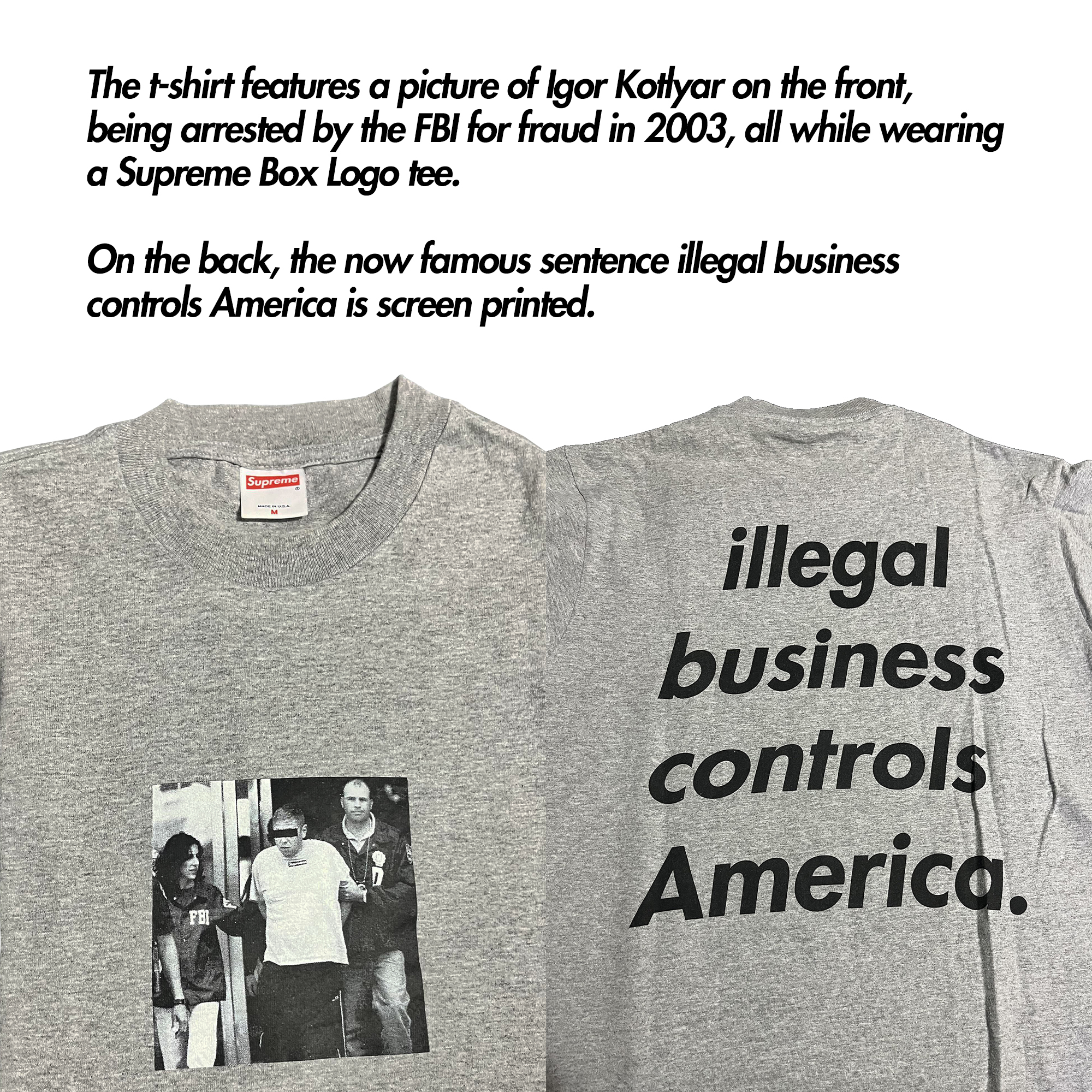 supreme iligal business control Tシャツ