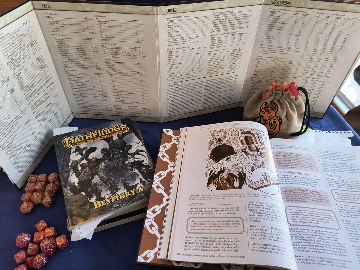 Tis a Pathfinder day. After a few months of hiatus we're back into the dungeon and I got to add a lot of great traps from "The Games Master's book of Traps, Puzzles and Dungeons" by Jeff Ashworth. I highly recommend the book.