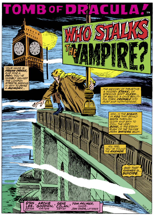 MarvelADay's tweet photo. #MarvelADay #ToD3 This issue is jammed packed with story. As you can see from the splash page below there is lots of Archie Goodwin’s beautiful writing and every single panel from Gene Colan and Tom Palmer is a work of art. - mcm https://t.co/Wb1KQqxjsd