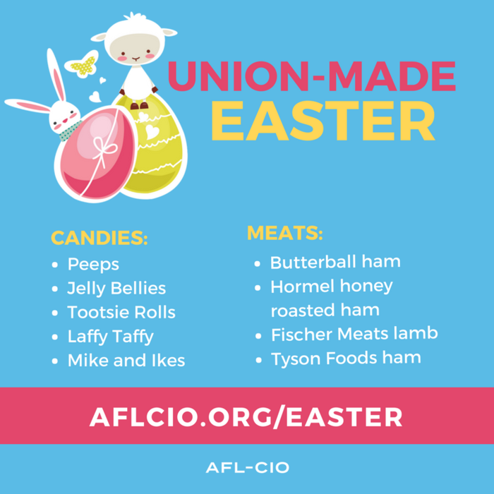 AFLCIOGeorgia's tweet photo. #Dontforget to make this #Easter extra #special with some #unionmade #peeps 🐰🥚
#Georgia #unionstrong #shop #love #children #happy #candy #USA #1u #candy #rabbits #easteregghunt #solidarity #unionlove #unionfamily https://t.co/fwBCXqHqsv