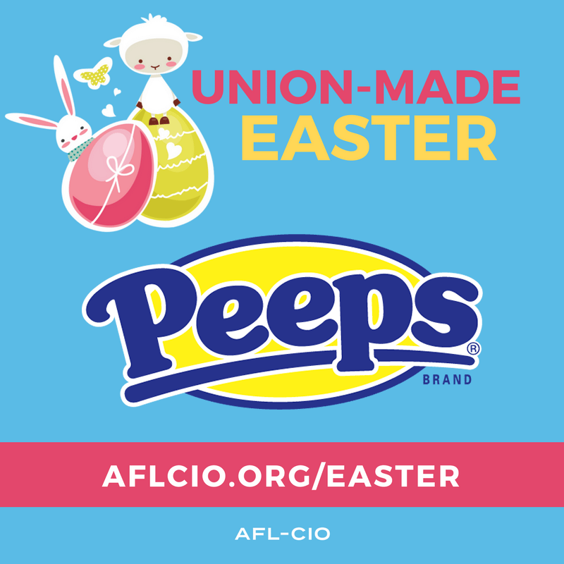 AFLCIOGeorgia's tweet photo. #Dontforget to make this #Easter extra #special with some #unionmade #peeps 🐰🥚
#Georgia #unionstrong #shop #love #children #happy #candy #USA #1u #candy #rabbits #easteregghunt #solidarity #unionlove #unionfamily https://t.co/fwBCXqHqsv