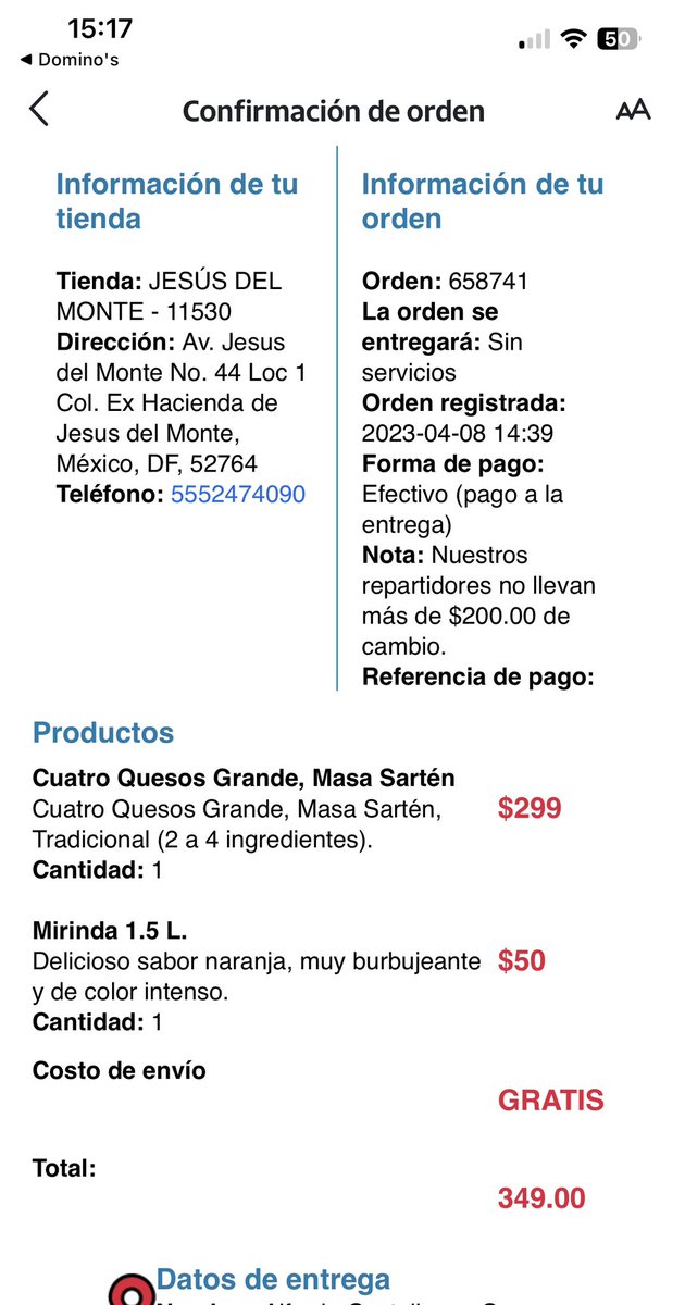 quekator's tweet photo. @dominosmx porque siguen tratando a la gente como tonta, la sucursal Jesús del Monte, nunca entrega en tiempo y siempre tiene un pretexto. Pésimo el servicio desde hace años y no hace nada el corporativo. https://t.co/1C0TsF6iN7