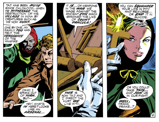 MarvelADay's tweet photo. #MarvelADay #ToD3 Rachel asks Frank to join the vampire hunters. This will become the core of the series. - mcm https://t.co/LvH9gqArvt