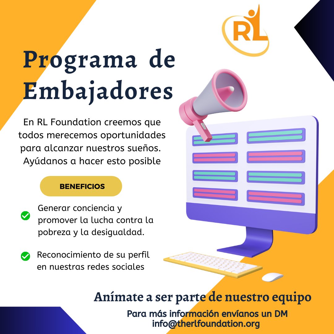 RLFoundationUSA's tweet photo. Te invitamos a ser parte de nuestro programa embajadores, creemos que todos podemos marcar la diferencia. Juntos podemos trabajar por una causa noble y mejorar la calidad de vida de aquellos que más lo necesitan.
Ayúdanos a ayudar 📷
#RLFoundation  #AyudaSocial #Impacto #Ecuador https://t.co/4HLw06afLp