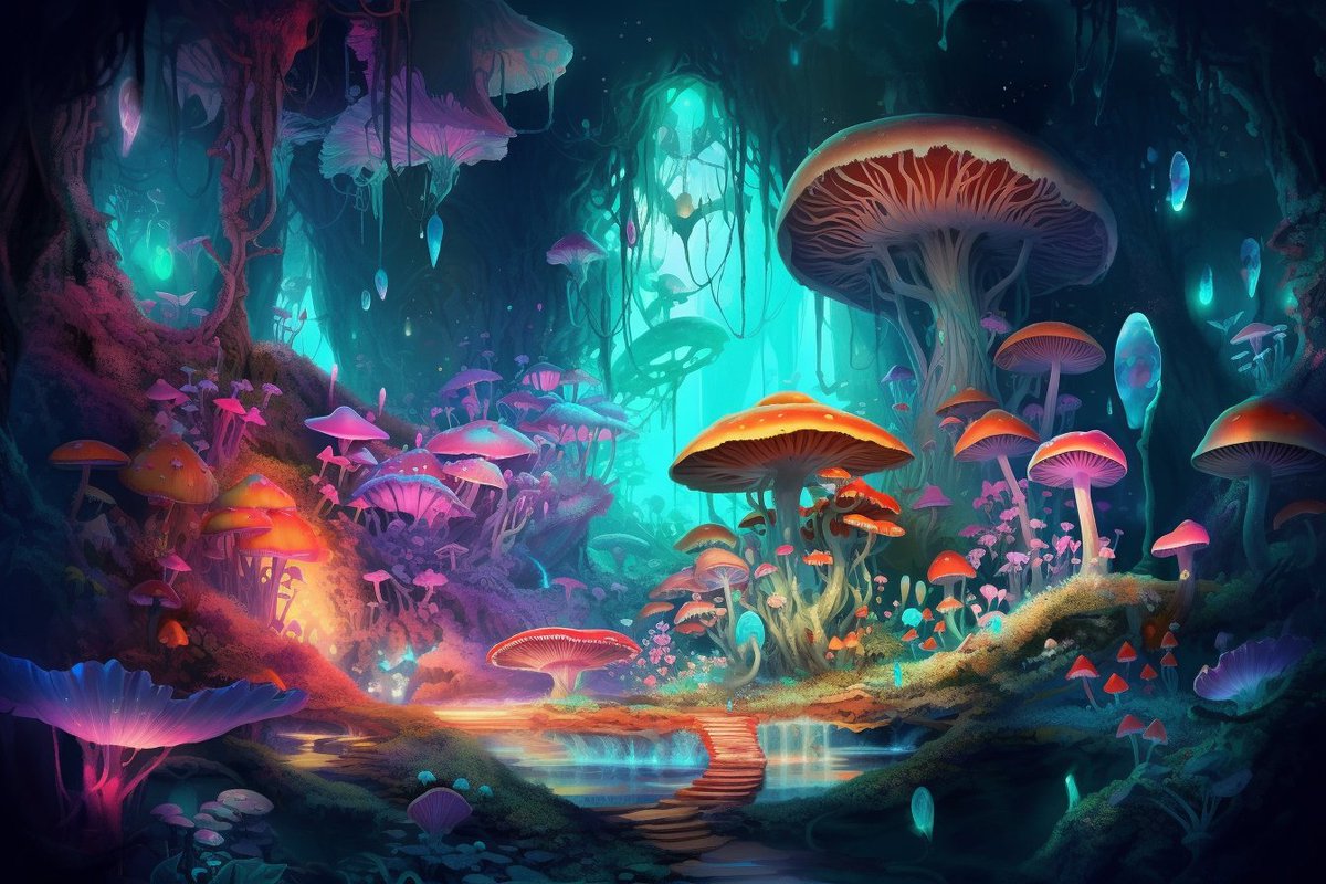 aiwolfpack's tweet photo. Monthly Challenge: subterranean terrain::worlds within worlds
This is an interesting one. I'm enjoying playing around with it. #midjourney #AIART #DiscoveryArtists #aicomp #mushrooms #crazylights https://t.co/VdJwzdbPhn