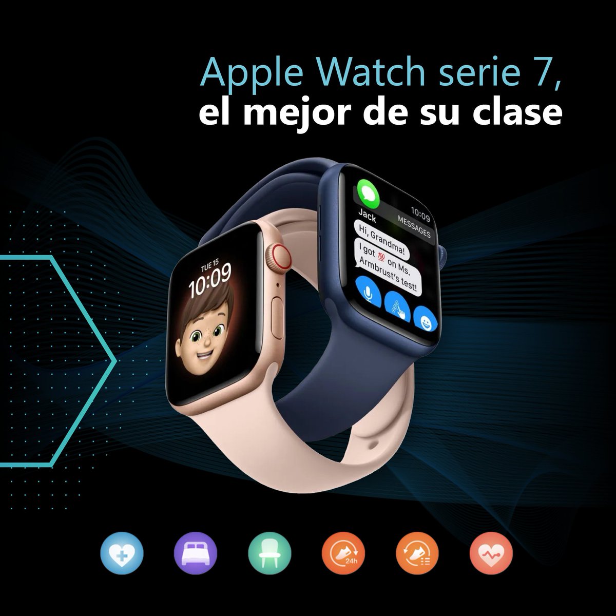 semtic_it's tweet photo. #AppleWatchSeries7 resistencia, tecnología y resolución es el mejor aliado de tu salud. Para quienes se mantienen en constante actividad y viene con varias funcionalidades que podrás usar para controlar tu estado físico. Visitarnos en https://t.co/kqJiEerYOu

#Semtic #AppleWatch https://t.co/PpwR23mnCP