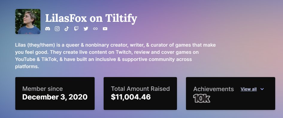 Aster | Find me @ Bluesky (@astertales) on Twitter photo Thank you for an incredible fundraising stream today! We raised nearly $1300 for <a href="/coolearth/">Cool Earth</a> & hit the 10K achievement on <a href="/tiltify/">Tiltify</a> !
So proud of our communityπ
There are more <a href="/cosmichearts_/">Cosmic Hearts</a> streams still to come - let's get to that $5K team goal we're almost there! Thank you for an incredible fundraising stream today! We raised nearly $1300 for <a href="/coolearth/">Cool Earth</a> & hit the 10K achievement on <a href="/tiltify/">Tiltify</a> !
So proud of our communityπ
There are more <a href="/cosmichearts_/">Cosmic Hearts</a> streams still to come - let's get to that $5K team goal we're almost there!