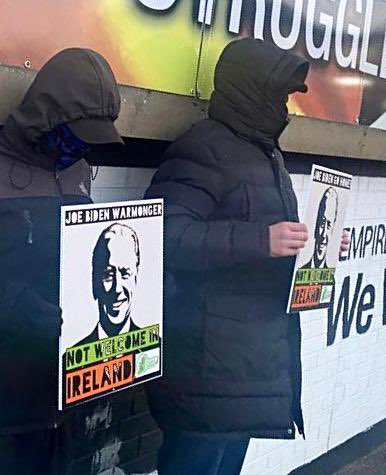 PurpleStandard's tweet photo. Images emerge of Ogra SF in Lower Falls holding an Anti-Joe Biden protest! https://t.co/AFHt8tX1Ji