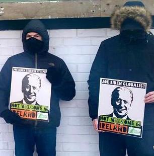 PurpleStandard's tweet photo. Images emerge of Ogra SF in Lower Falls holding an Anti-Joe Biden protest! https://t.co/AFHt8tX1Ji