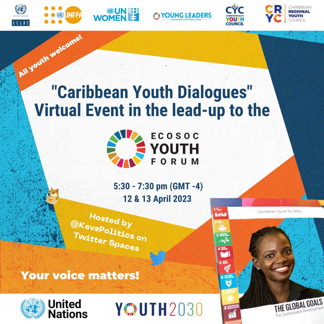 We welcome you to the Caribbean Youth Dialogues which will take place on the 12th - 13th April 2023.