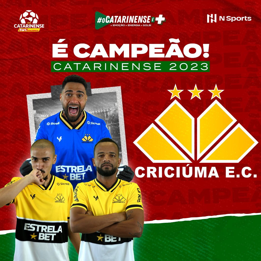 CatarinenseTV's tweet image. O TIGRE É O CAMPEÃO DO #Catarinense2023 🏆🐯

Após vencer os dois jogos por 1 a 0, o @CriciumaEC conquista a taça do Campeonato Catarinense após 10 anos! 

Parabéns! 👏

#FutebolCatarinense #criciuma