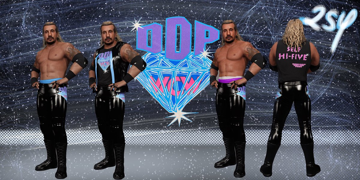 Diamond Dallas Page attire pack 
(SpringStampede'97 & TheGreatAmerianBash'97) 
is uploaded to #WWE2K23  
Download the incredible DDP CAW by @KelsCreation , import the attire parts. 

Tags:
2sy
ddp
wcw

BANG💥