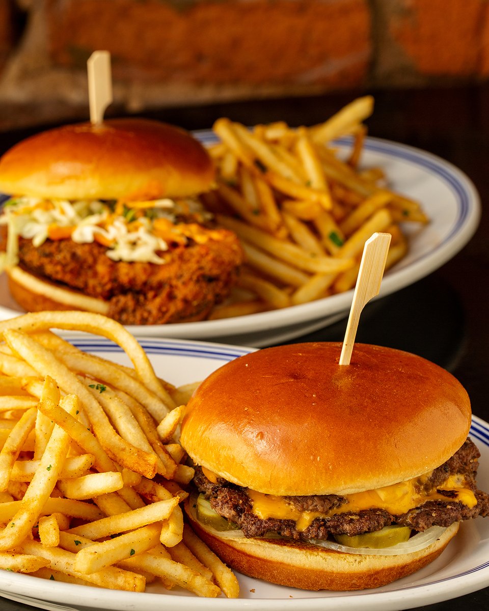 What's better than a burger? A burger and a fried chicken sandwich!