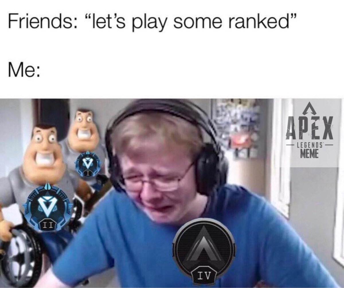 MSisREADY's tweet photo. When your friends are not where you are in competitive games... 

#Apex #ApexLegends https://t.co/N3AW25FEyM