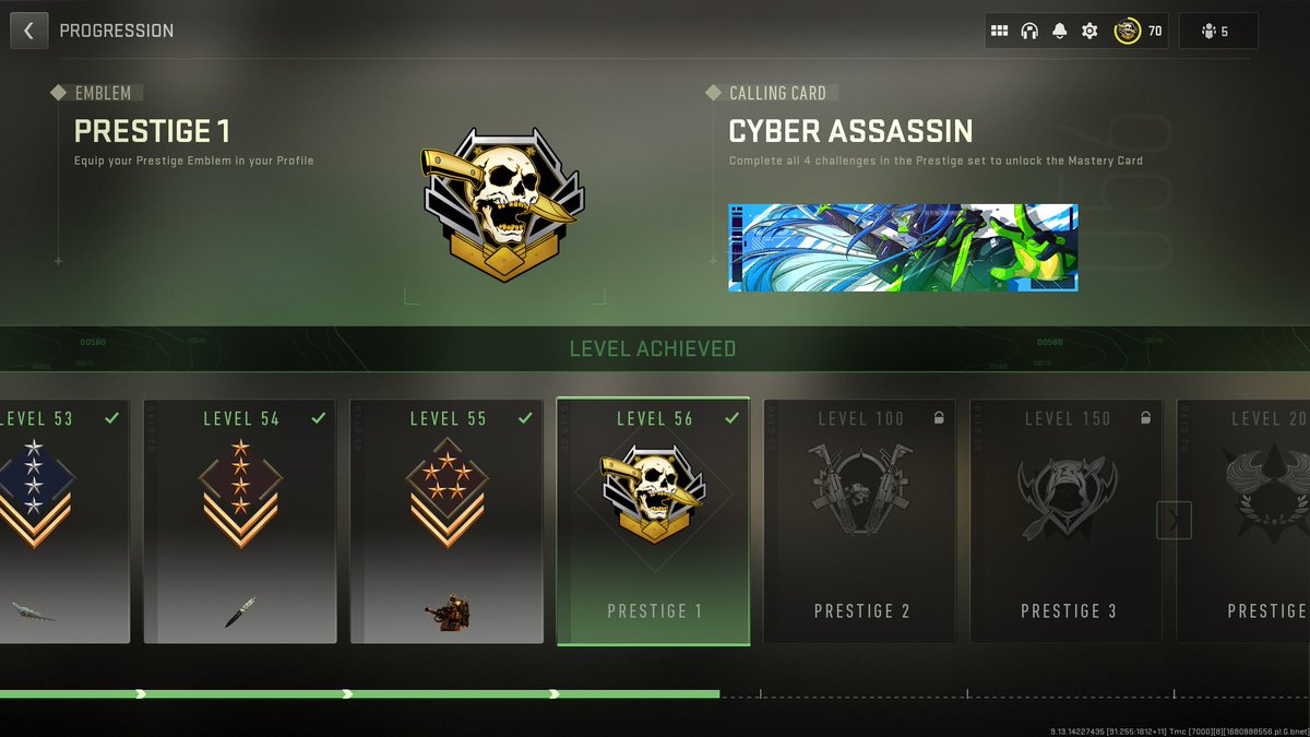 CraftyPlatinums's tweet photo. Currently taking a break from @PlayApex so I've decided to grind out Orion camo on @ModernWarzone I should be unlocking Platinum ARs tomorrow and I've reached prestige 1! #ModernWarfare2 #OrionCamo https://t.co/IzL3yFjBDA