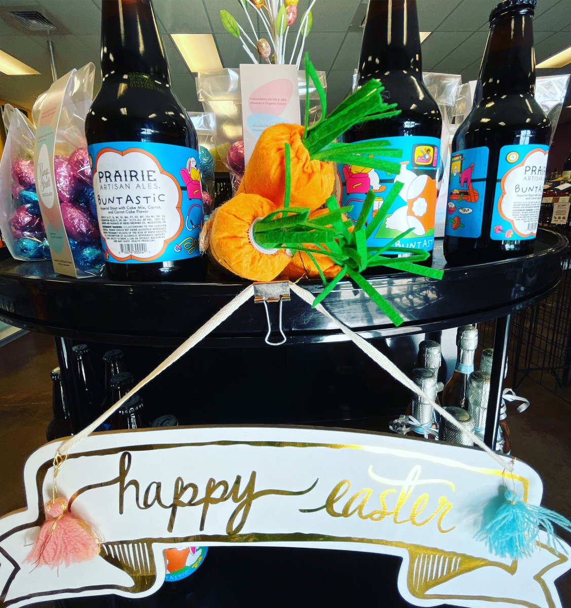 Closed Sunday for Easter! Open Saturday until 9 PM! Come in and get your refreshments for a #buntastic weekend! <a href="/prairieales/">Prairie Artisan Ales</a>