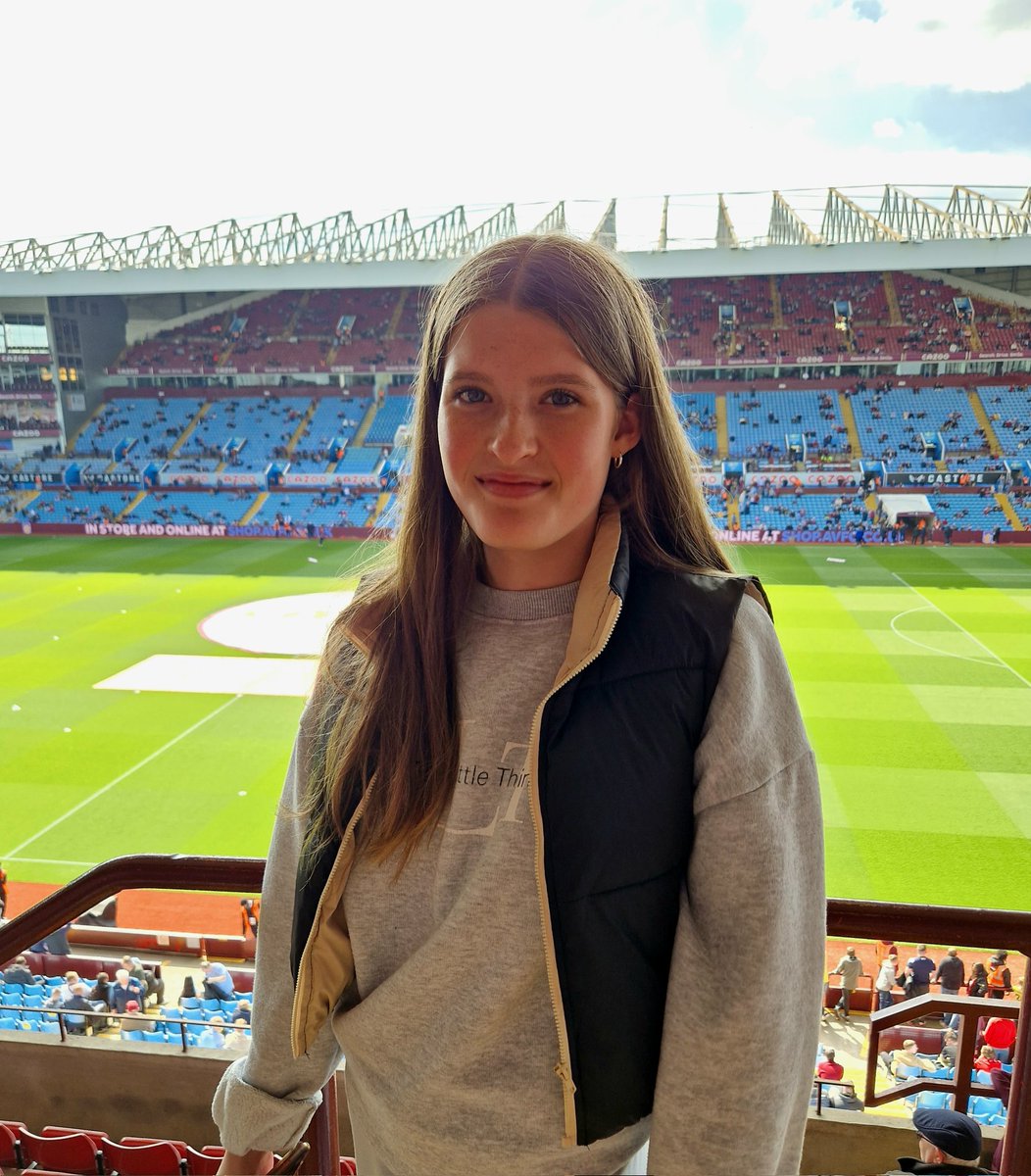 India is celebrating her 14th birthday with her first visit to Villa Park. #UTV #avfc <a href="/AVFCOfficial/">Aston Villa</a>
