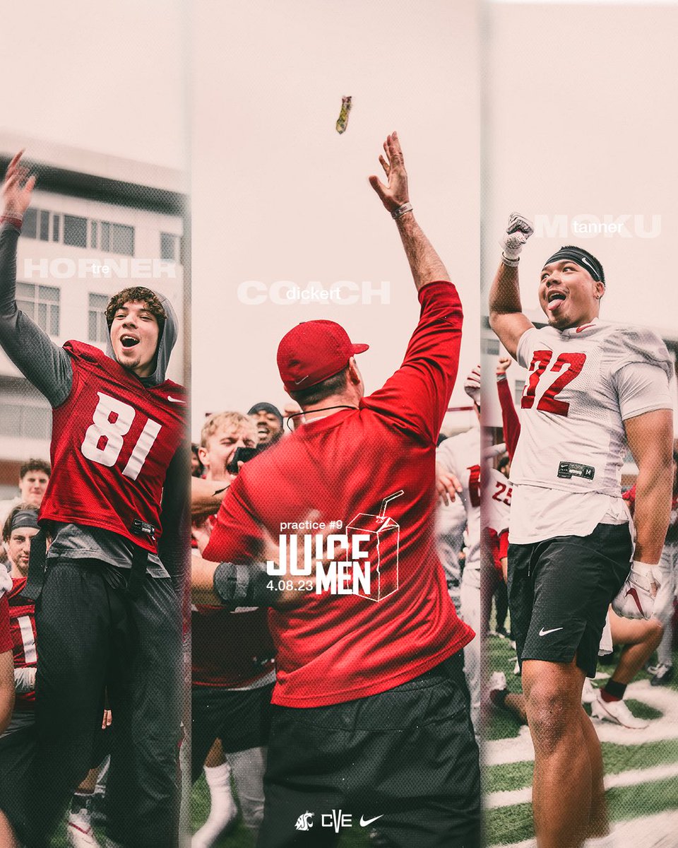WSUCougarFB's tweet photo. saturday juice🧃

#GoCougs | #WAZZU | #CVE23 https://t.co/M8YbohCjtz