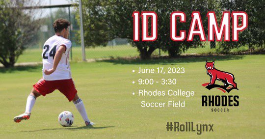 We are excited to be hosting our Summer ID Camp, scheduled for June 17th right here at Rhodes! Sign up link attached + found in our Bio

rhodessoccercamps.com/events-detail/…

 #RollLynx