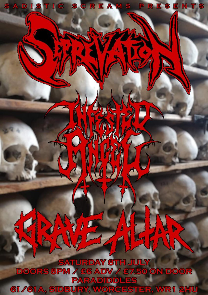 InfestedA's tweet photo. Feels great to be coming back to Paradiddles, small venue but a real great atmosphere \m/
#blackeneddeath #england #uk #blackmetal #gig #concert #metal #deathmetal #blackeneddeathmetal #music #infestedangel https://t.co/2KlgkGh7XQ