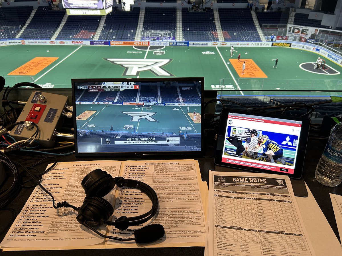 McDanielsSports's tweet image. Huge night for @NLL as the @RocKnighthawks hosts the @AlbFireWolves at 7 pm on @ESPNPlus, @TSN_Sports +, My 4 (Albany), and @CWRochester w me, @Craigryb, and @GriffinDP_ #MarchtoMay
