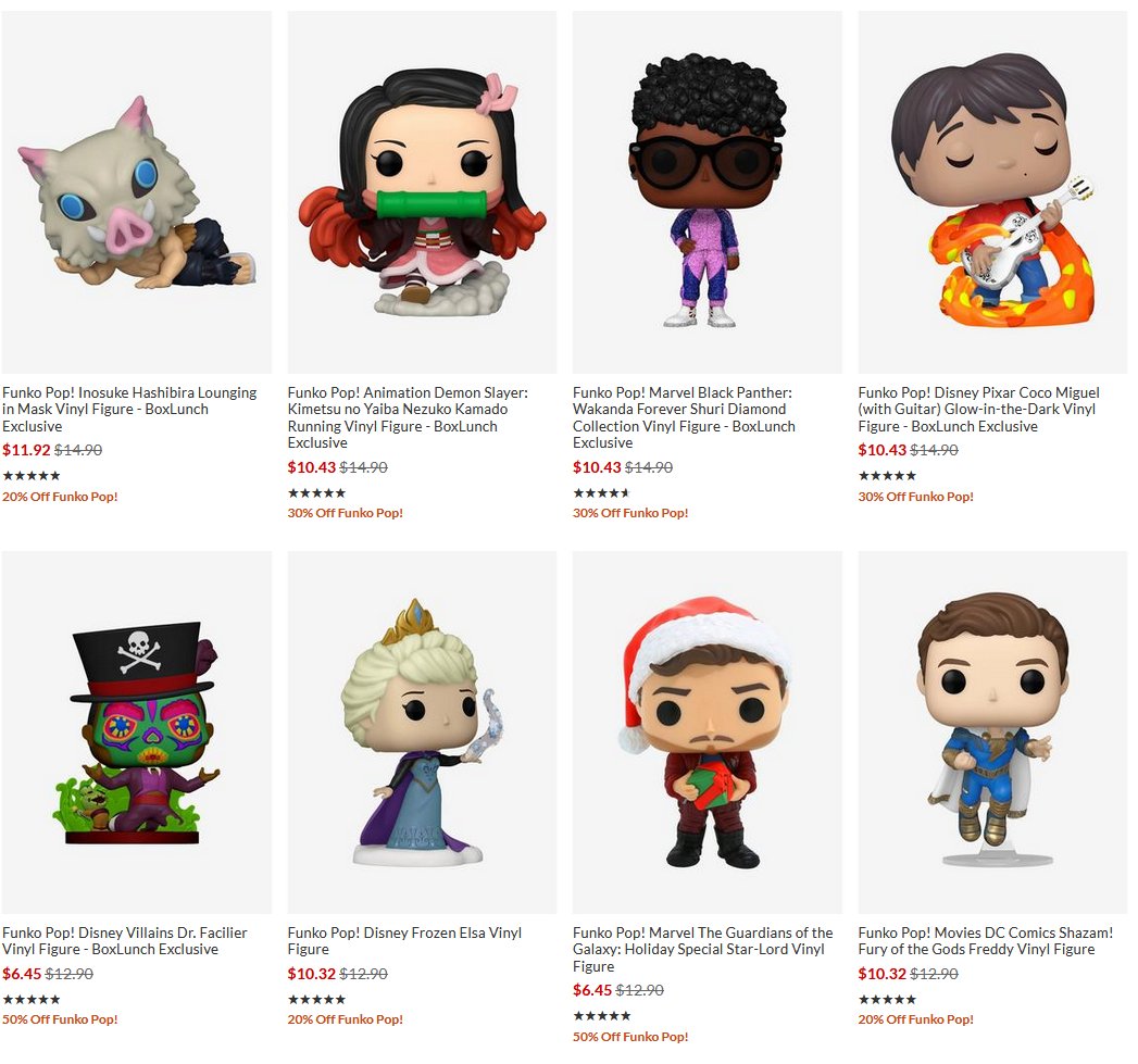 Funko POP News ! on Twitter "Box Lunch sale! Up to 50 off their
