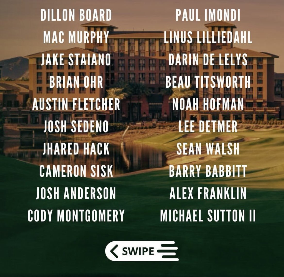 goodgood_golf's tweet image. The Good Good Championship official field