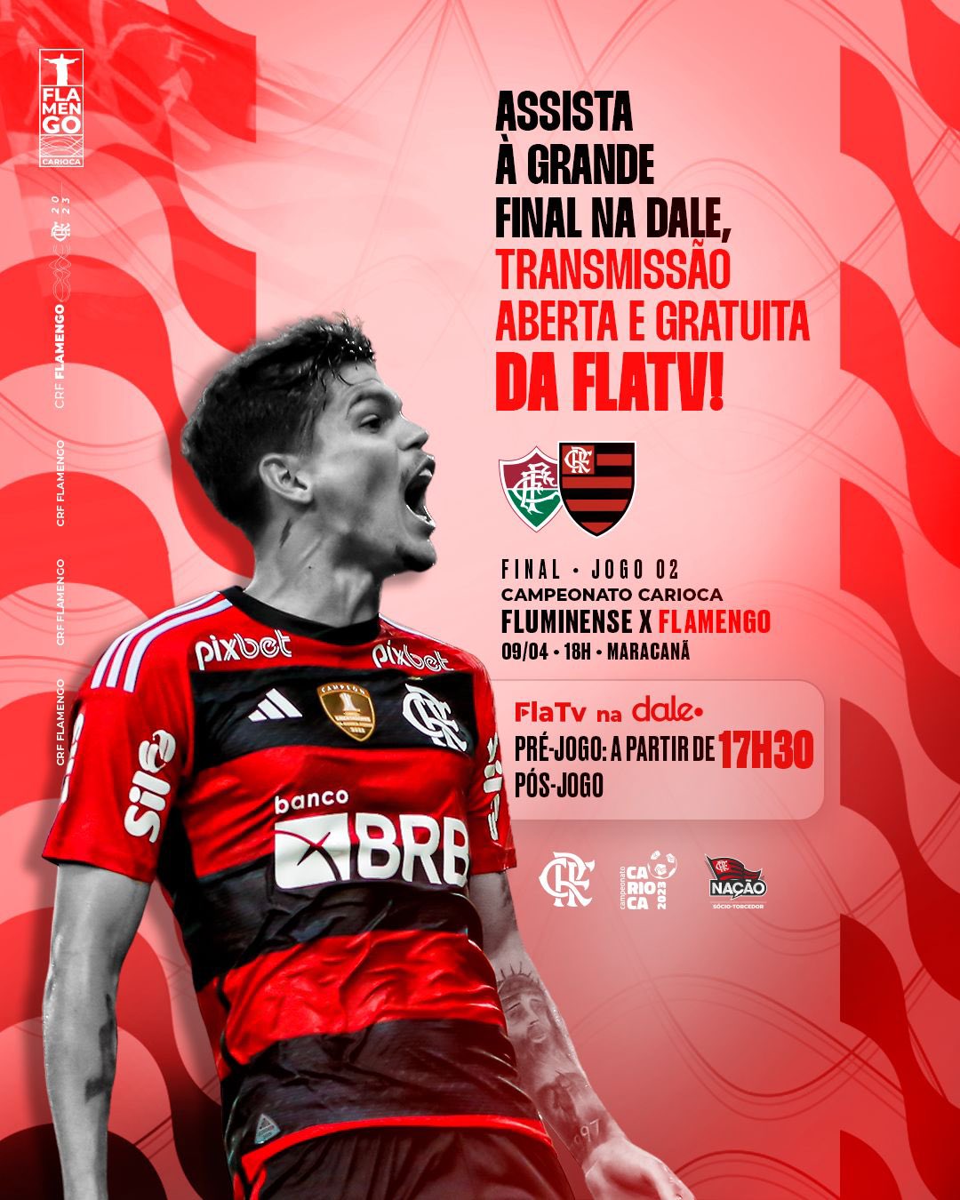 Flamengo on X: É domingo, Nação! O MENGÃO enfrenta o Fluminense, às 16h,  no Nilton Santos, pelo Carioca! Acompanhe ao vivo e com imagens na FlaTV+!   / X