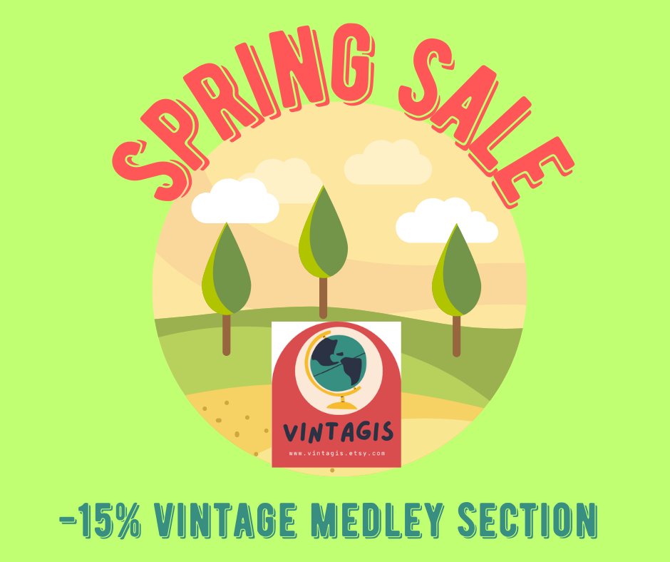 Spring sale! 🌞⛱️
#etsy #vintagis #etsyfinds #etsygifts #etsysale #etsycoupon #shopsmall #vintageforsale #70s #80s #90snostalgia #Spring #springsale #vintage #vintageshop #unique