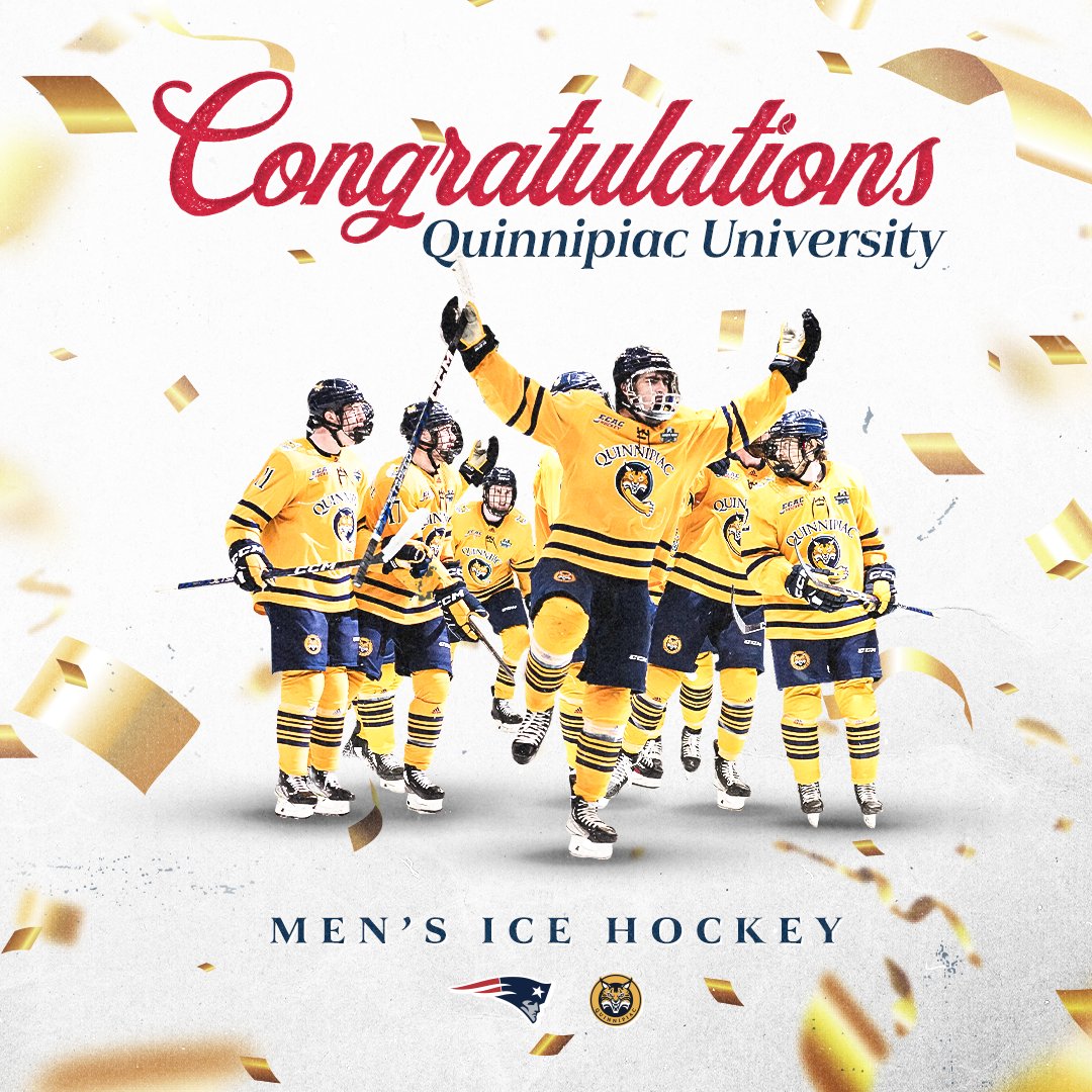 Patriots's tweet photo. National champions 👏

Congratulations, @QU_MIH! https://t.co/aa4vIsa8d4