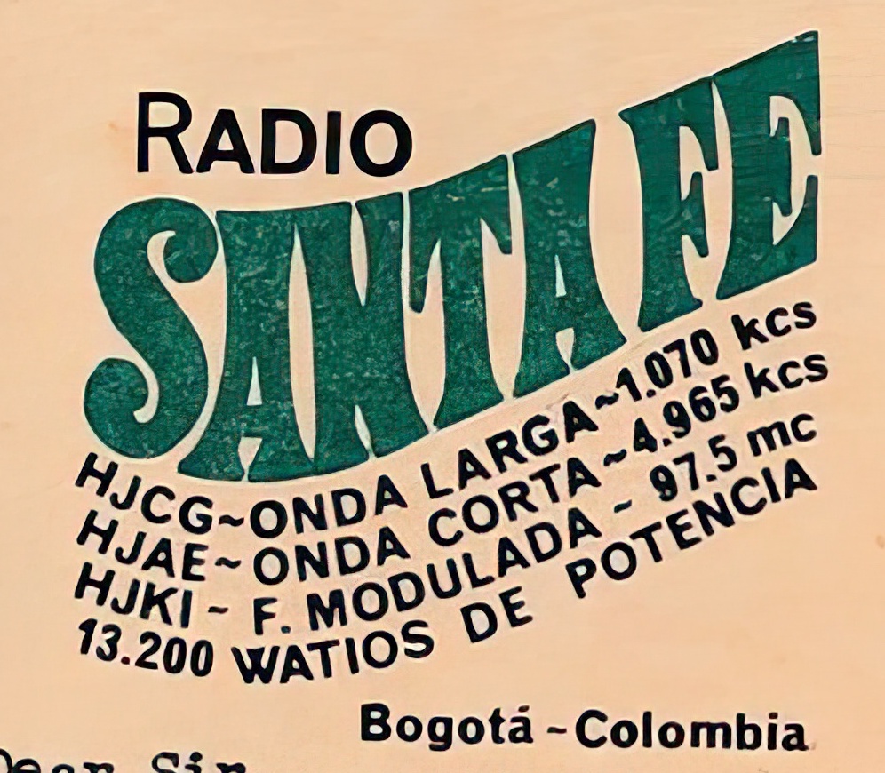 Radio Santa Fe, Bogotá, Colombia
4965 kHz (a recording from 1973)

medxr.blogspot.com/2023/03/radio-…

#SWLingDotCom #shortwavelistening #radiosantafe #Bogota #Colombia #archivalradiorecording #dxing