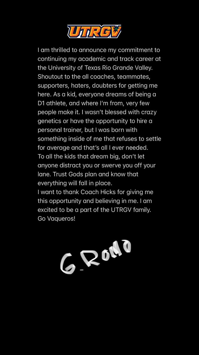Committed. <a href="/towenswisd/">Coach Tom Owens</a> <a href="/WehsAthletics/">STRONG SIDE ATHLETICS</a> <a href="/GoUTRGV/">UTRGV Athletics</a>