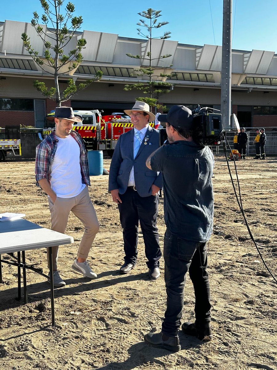 AusYFC's tweet photo. Thanks @Channel9 Weekend Today for stopping by to chat with our unofficial ambassador @AussieCattleKid and the @RAS_YouthinAg to check out the NSW State Final setup! #youthinag #agshows #sydneyroyaleastershow https://t.co/MZBp5fAec5