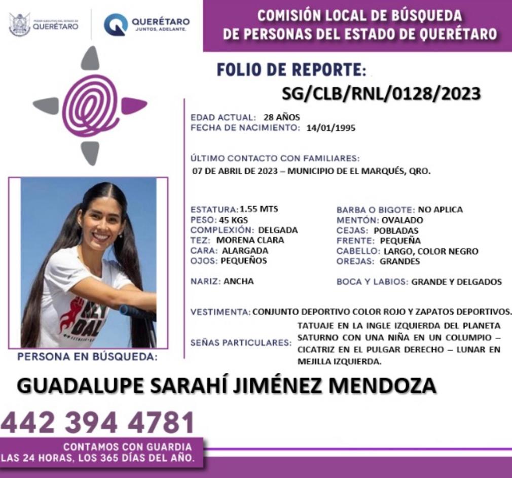 busquedagobpue's tweet photo. En colaboración con la @ClbpQ solicitamos su apoyo para localizar a Guadalupe Sarahí Jiménez Mendoza. 
¿Tienes información? ¡Llámanos! 2226821258
#QueTodasYTodosregresenACasa https://t.co/DCW74gQmh1