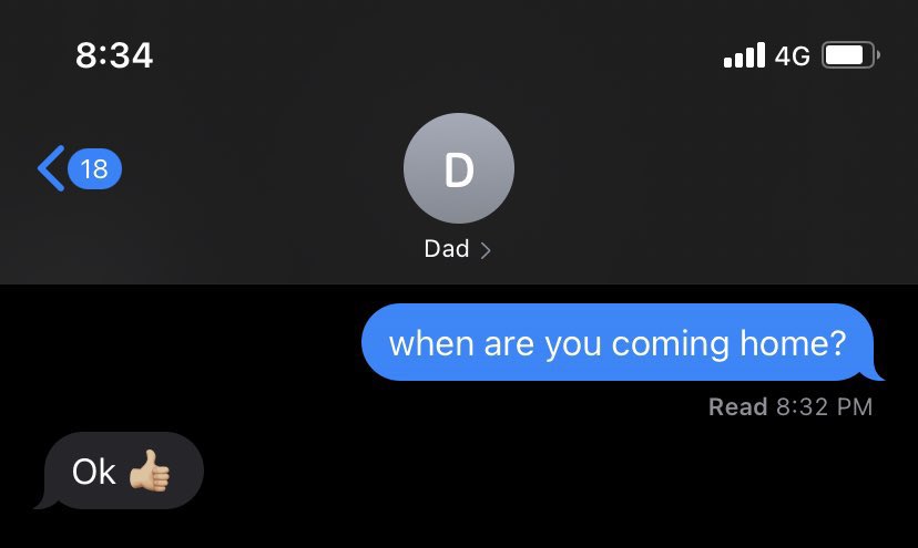 texting ur parents be like: