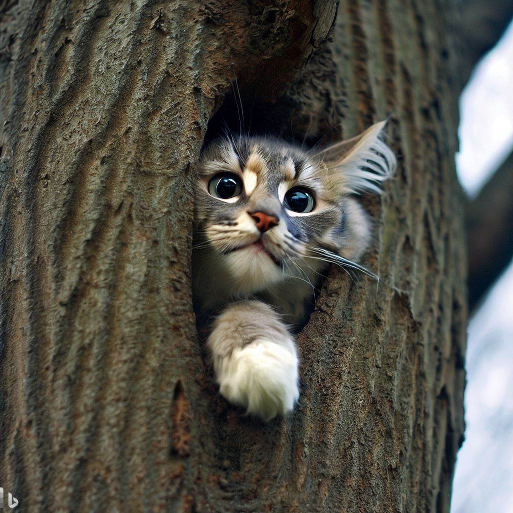 tjsolodolo's tweet image. I challenged three chatbots to write a story about a cat in a tree that escalates to a global crisis. Bing quit at national level, ChatGPT at UN level. Only Google Bard made it to the end. Good job, @Google ! #chatbotchallenge #catintree #googlebard #chatgpt #bing