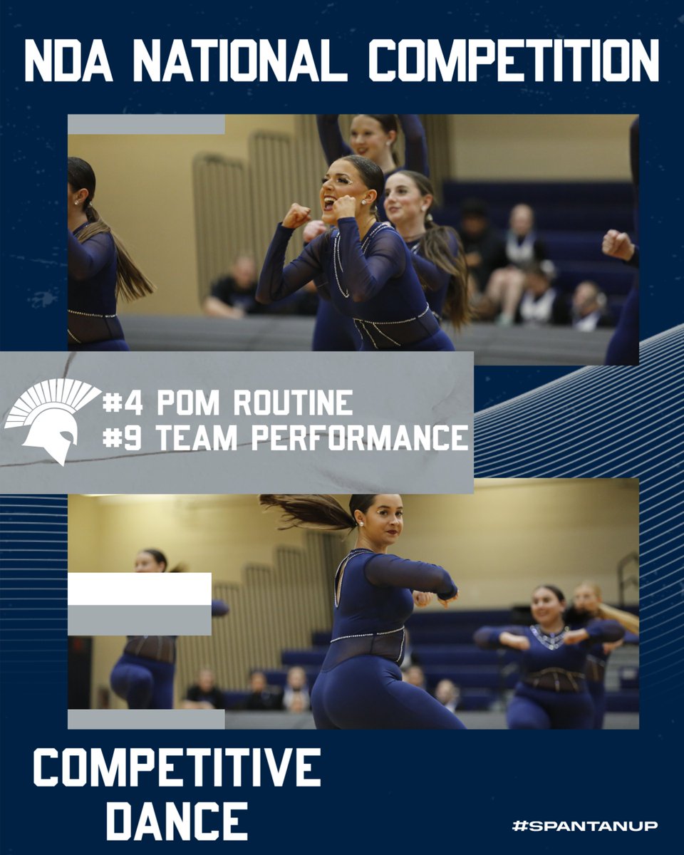 MBUSpirit's tweet photo. MBU Spartan Line brings home a 9th place team performance and a 4th place Pom Routine from the NDA National Competition! 

#SpantanUp https://t.co/OY7VKeVmeU