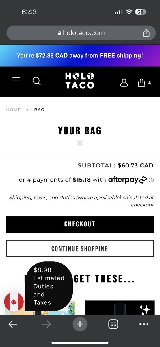 vicky_eq's tweet photo. @holotaco I think there’s a glitch on the website, my cart is empty but it isn’t empty? Like I removed everything but there’s still 4 ghost polishes in my cart https://t.co/H1FZqQ6Tg4