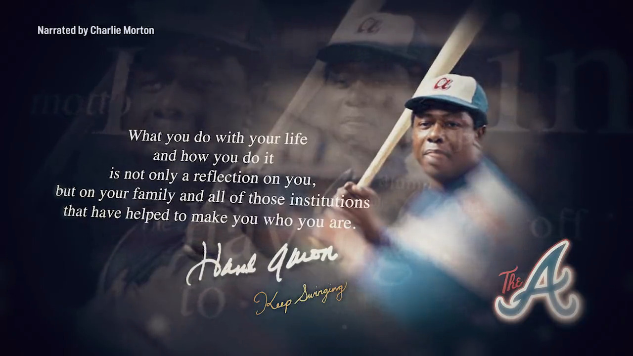 Bally Sports South on X: Hank Aaron's words. Charlie Morton's voice.  #715Day  / X