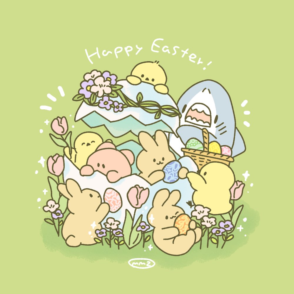 「 Happy Easter! #イースター #イラスト #illustratio」|サメとメンダコ🦈🐙namelessmm2のイラスト