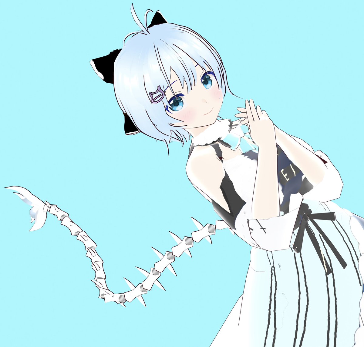 電脳少女YouTuberシロ 「#VRoid 」|順風のイラスト