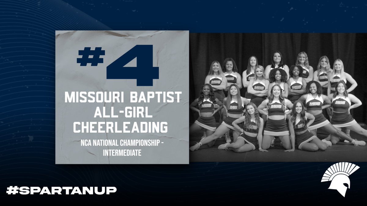 MBUSpirit's tweet photo. For the first time EVER MBU has taken an All-Girl cheerleading team to NATIONALS. The Spartans brought home #4 place in the All-Girl Intermediate division.

#SpartanUp #GESSFF #NCANationals https://t.co/51pVWlaVOD