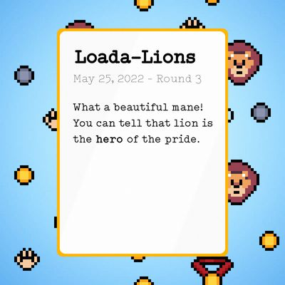 satoshiup1's tweet photo. Browsing through some of my past collections - this particular prize NFT from @owneveryword game stands out! Thank you for this fantastic prize! 
Go @LoadedLions_CDC, #ManeCity here we come! https://t.co/MlzXxiByK3