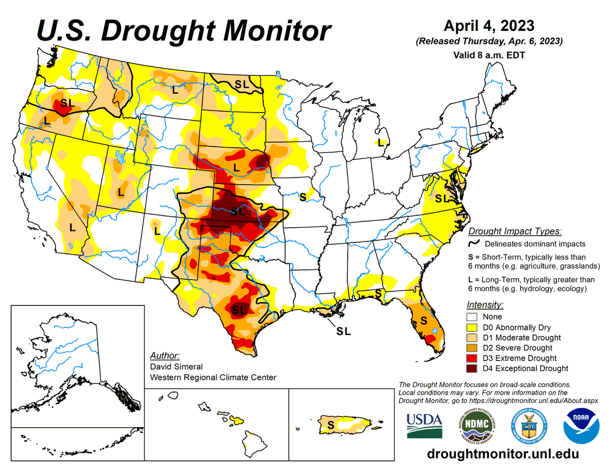 makerHilary's tweet photo. Comparing the drought monitor maps from this week 2023 and this week 2022. Even though I'm longing for California sunshine, I'm praying for even more rain! Now that we're refilling the aquifers stewardship is even more important.
 
https://t.co/H2xZIjFWKV
#droughtmonitor https://t.co/m68bNNQm9d