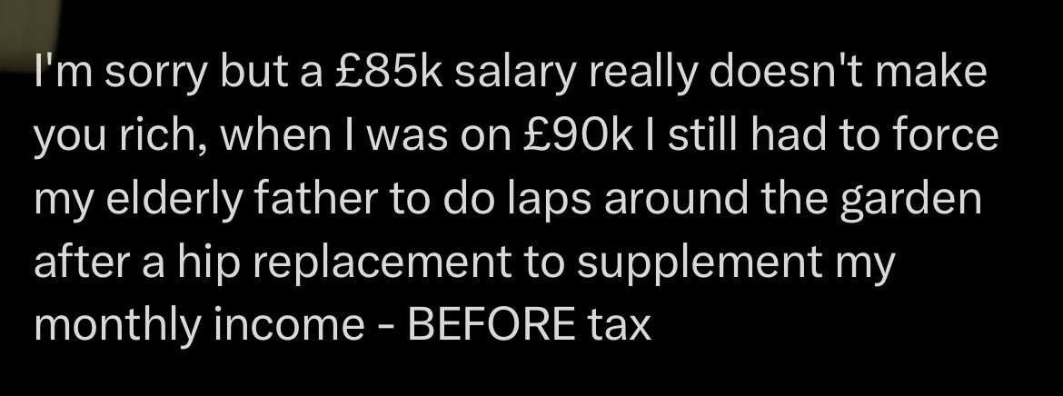 Ruxandra Maria 🧬🦭✨ on Twitter: "Instead of dunking on ppl who think £85k  doesn't make them well off, we should be mad *it is* a top salary in UK  percentile-wise! I hate