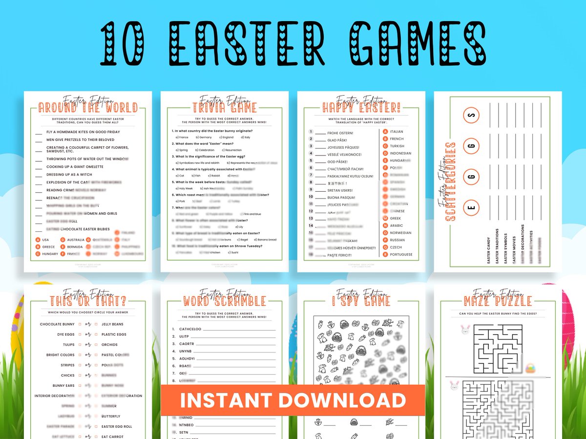 lycoriofficial's tweet image. Easter Games Bundle Printable | Easter Activities | Easter Party Games | Easter Games for Kids, Adults | Family Games etsy.me/3Kof9r0 #easter #printablegames #gamesbundle #holidaygames #eastergames #printableeaster